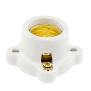Portalámparas cuadrado E26 porcelana IUSA-132