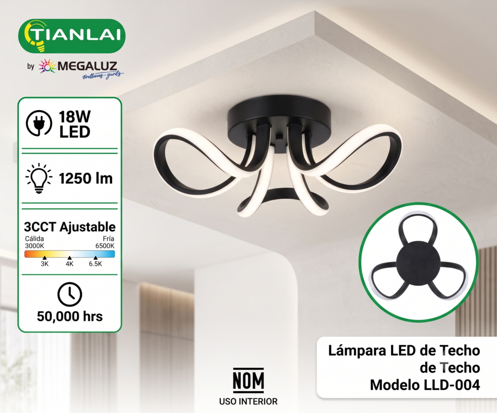 Luminaria Negra Moderna